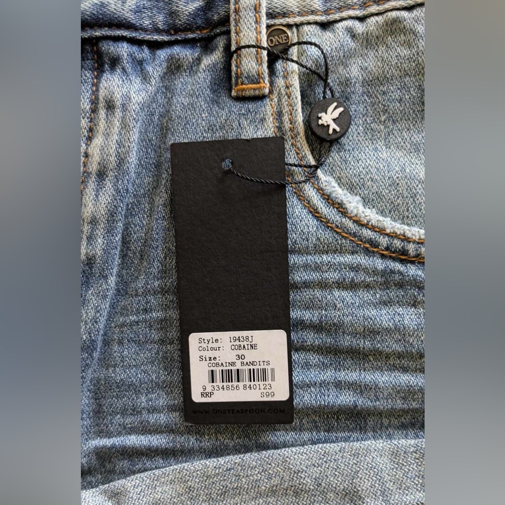 One Teaspoon Bandits Denim Shorts - Size 30 - Picture 4 of 6